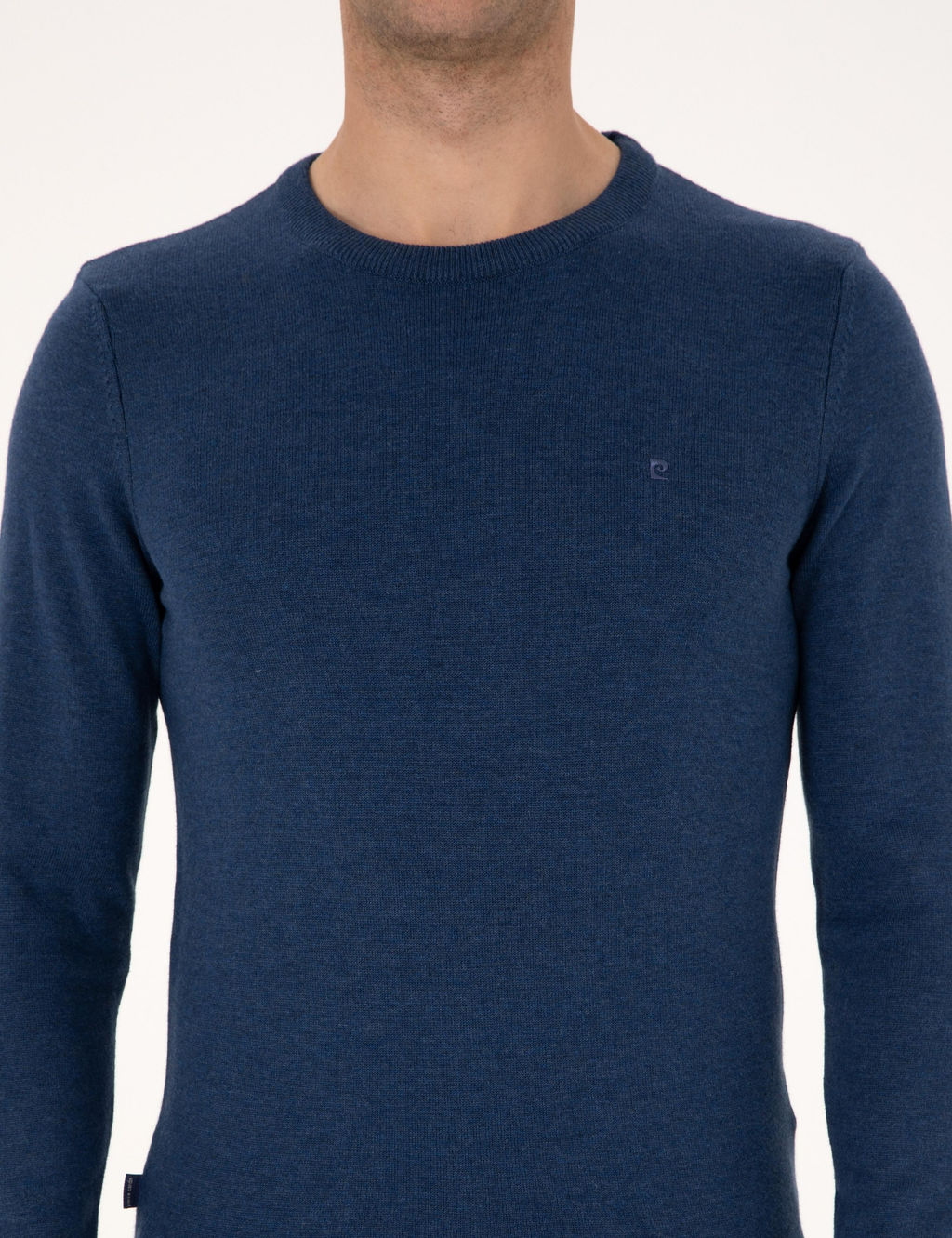_ndigo Melanj Slim Fit Bisiklet Yaka Basic Triko Kazak - Pierre cardin фото 6