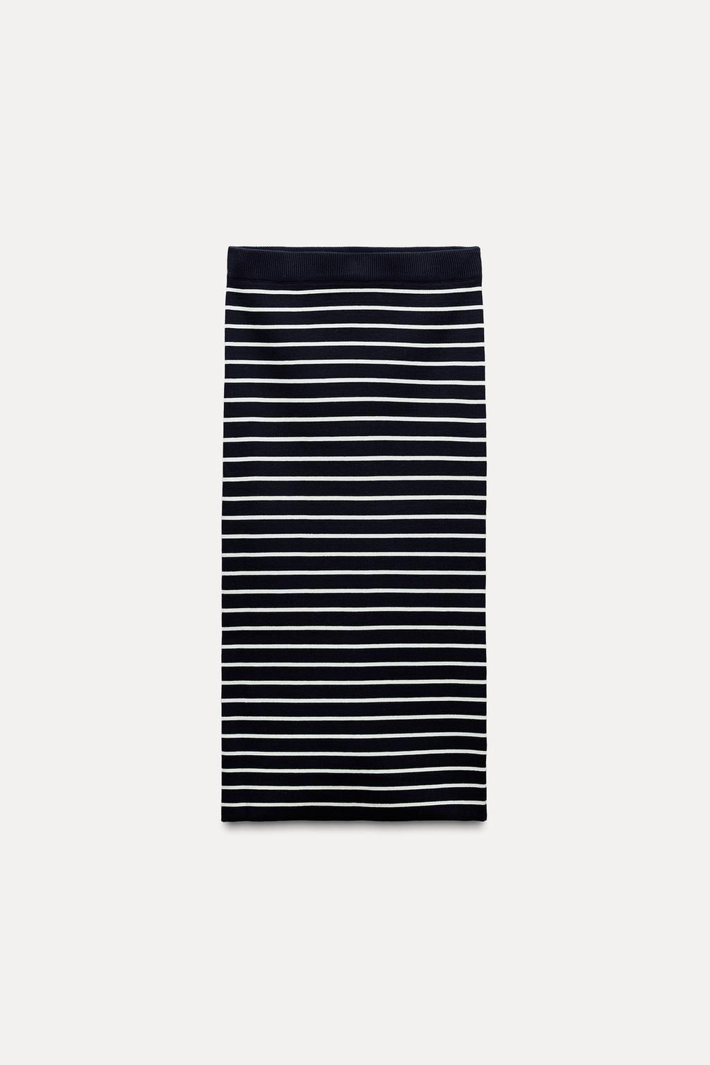 STRIPED KNIT PENCIL SKIRT - Zara фото 2