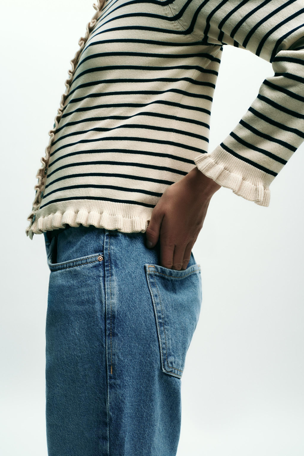 RUFFLE TRIM CARDIGAN - Zara фото 4