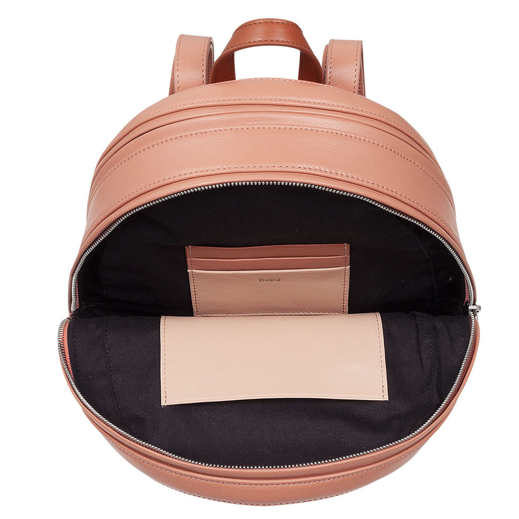 Итальянский женский кожаный рюкзак DuDu Bags серии Favignana | розовый фламинго - Dudubags фото 5