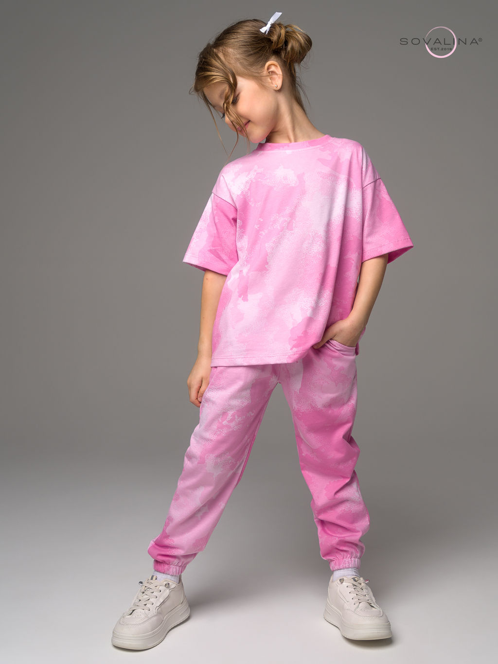 Костюм Daily girl тайдай розовый mini - Sovalina фото 2