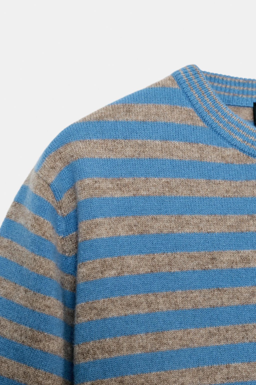 100% WOOL STRIPED SHORT SLEEVE JUMPER - Zara фото 7