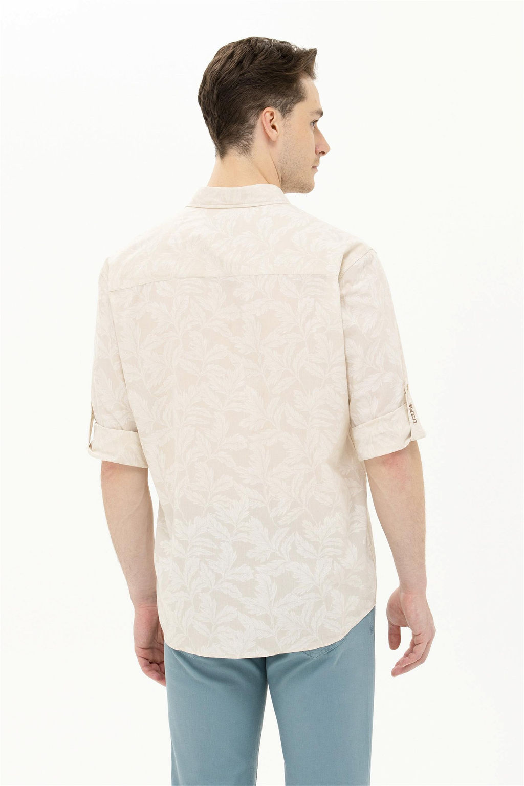 U. S. Polo Assn Мужская рубашка с длинным рукавом цвета экрю - U.s. polo assn фото 12