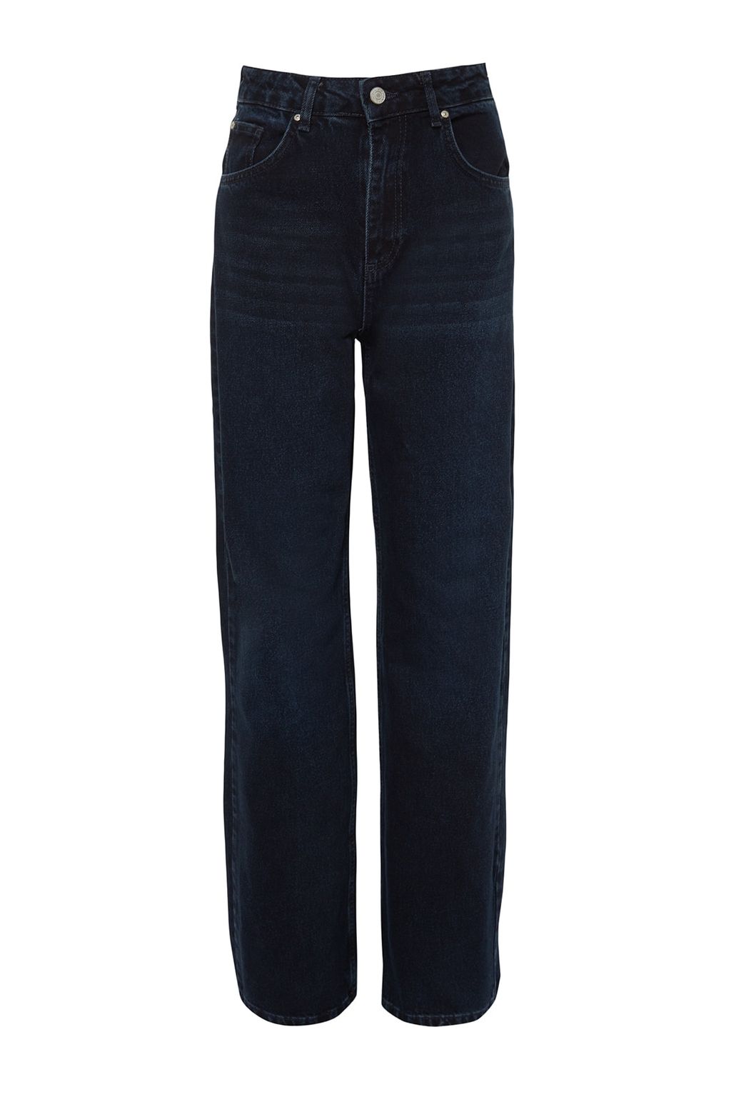 TRENDYOLMILLA Gece Mavisi Yuksek Bel Wide Leg Jeans TWOSS23JE00083  фото 10