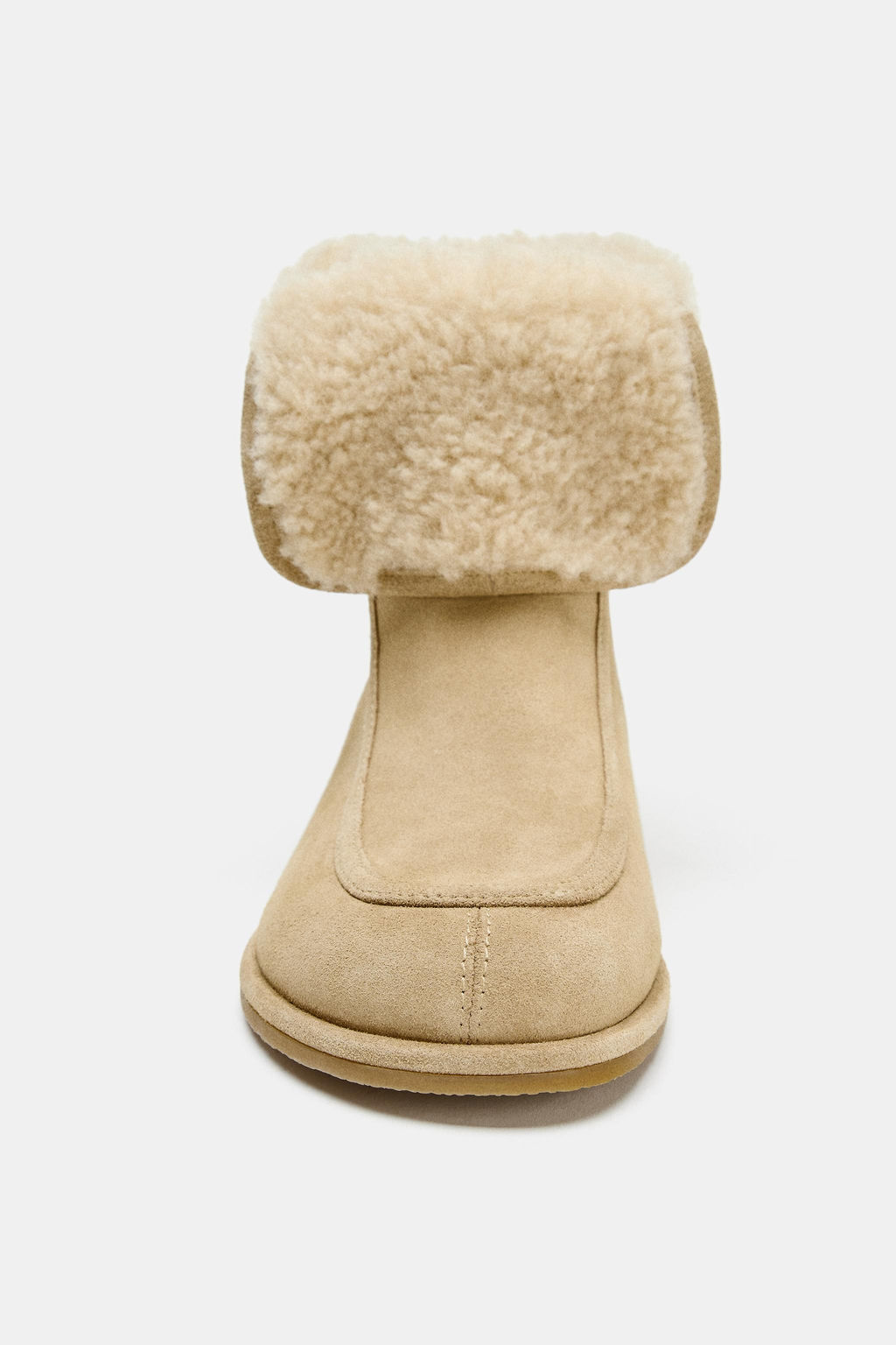 FLAT SPLIT SUEDE ANKLE BOOTS - Zara фото 5