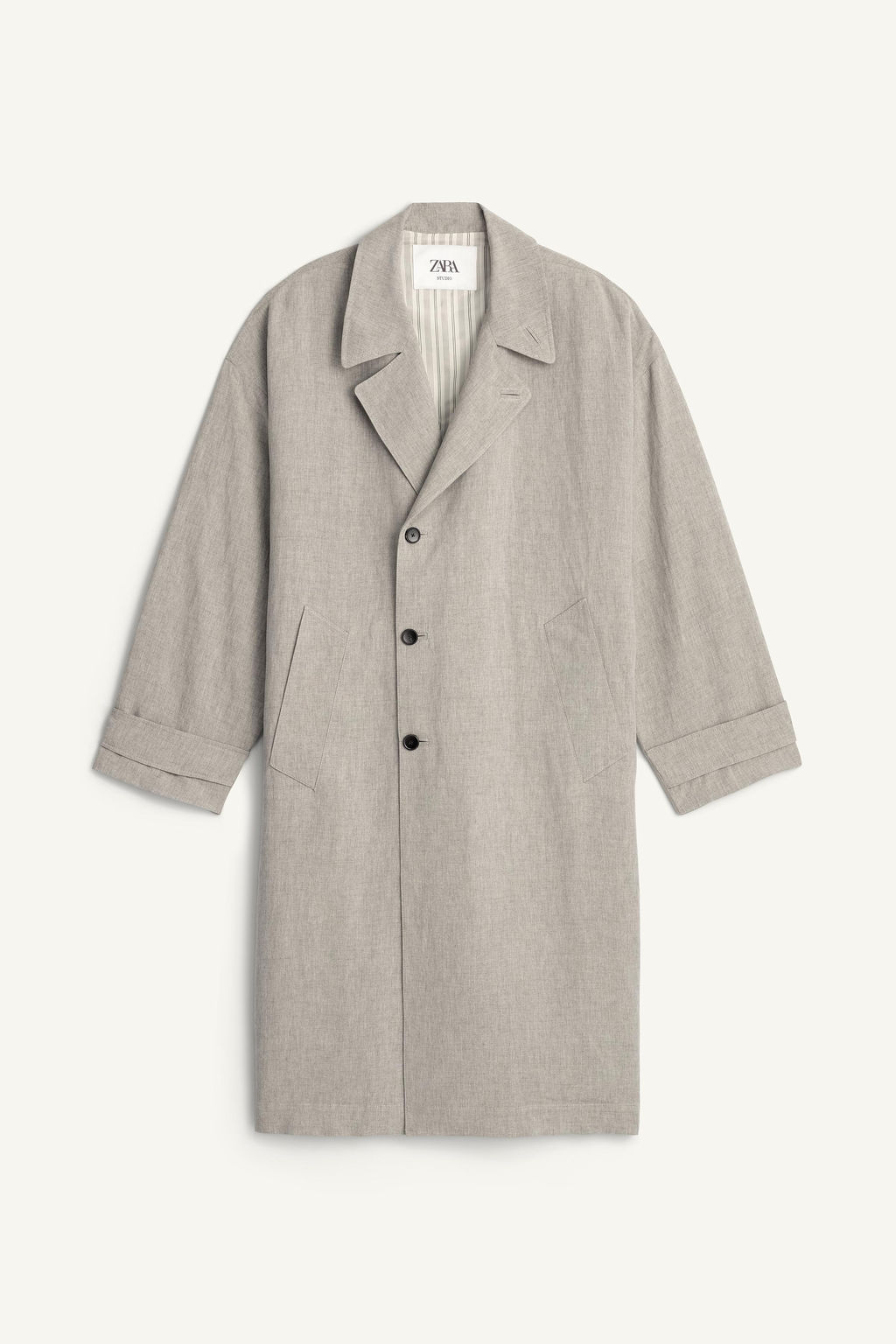 PARKA RELAXED FIT VISCOSA - LINO / Vis?n - Zara фото 8