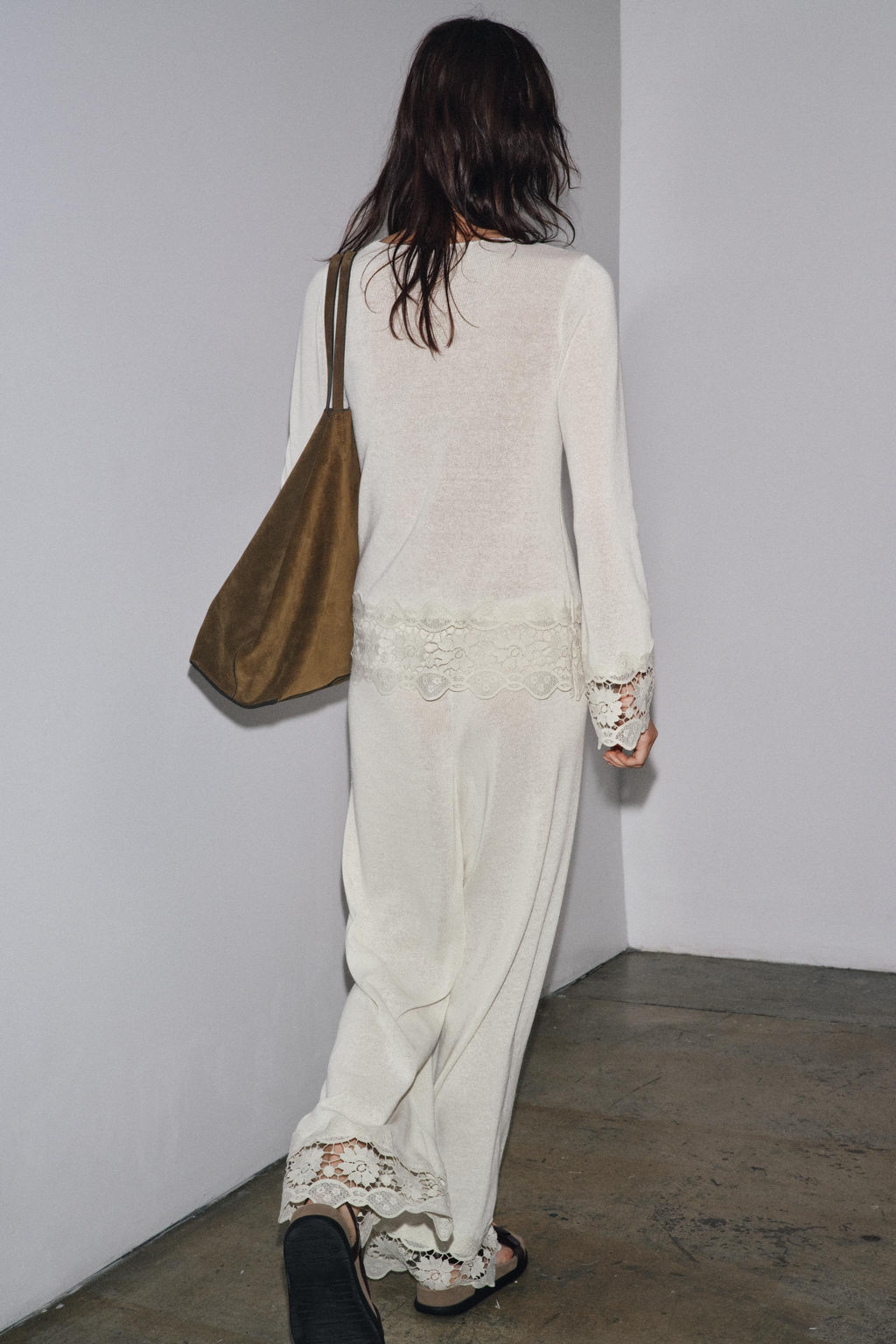 GUIPURE COMBINED TROUSERS - Zara фото 13