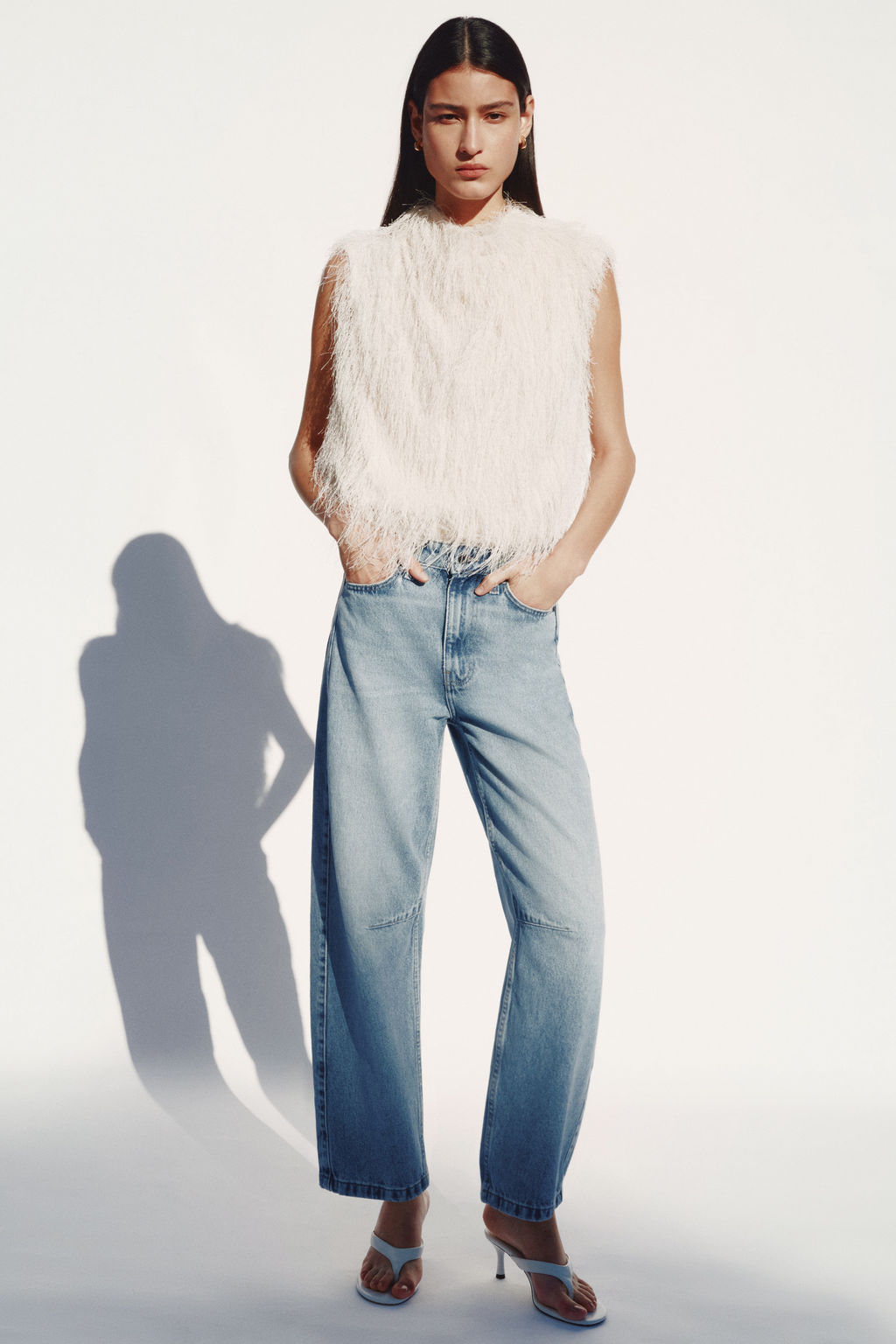Barrel High Waist Ankle Jeans - H&m фото 7
