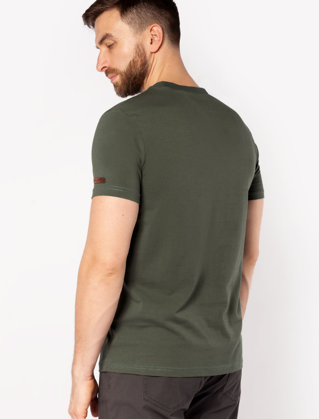 VILATTE / Футболка из премиального хлопка с эластаном  фото 3