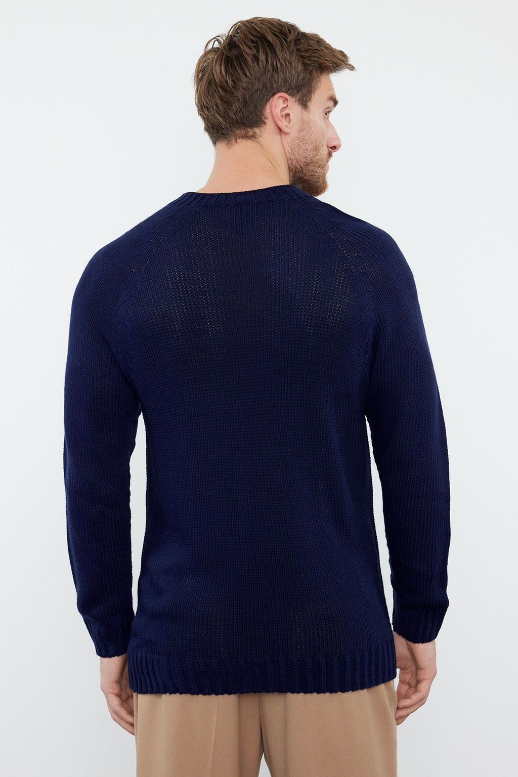 TRENDYOL MAN Kiremit Slim Fit Dar Kesim Bisiklet Yaka Reglan Kol Basic Triko Kazak TMNAW25KZ00000 - Trendyolmilla фото 76