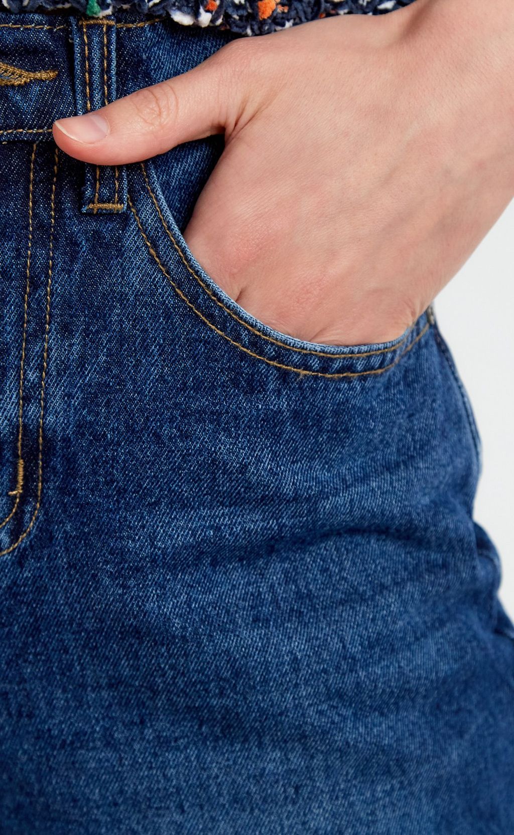 Джинсы F022-0152 d.blue - Fine joyce фото 5