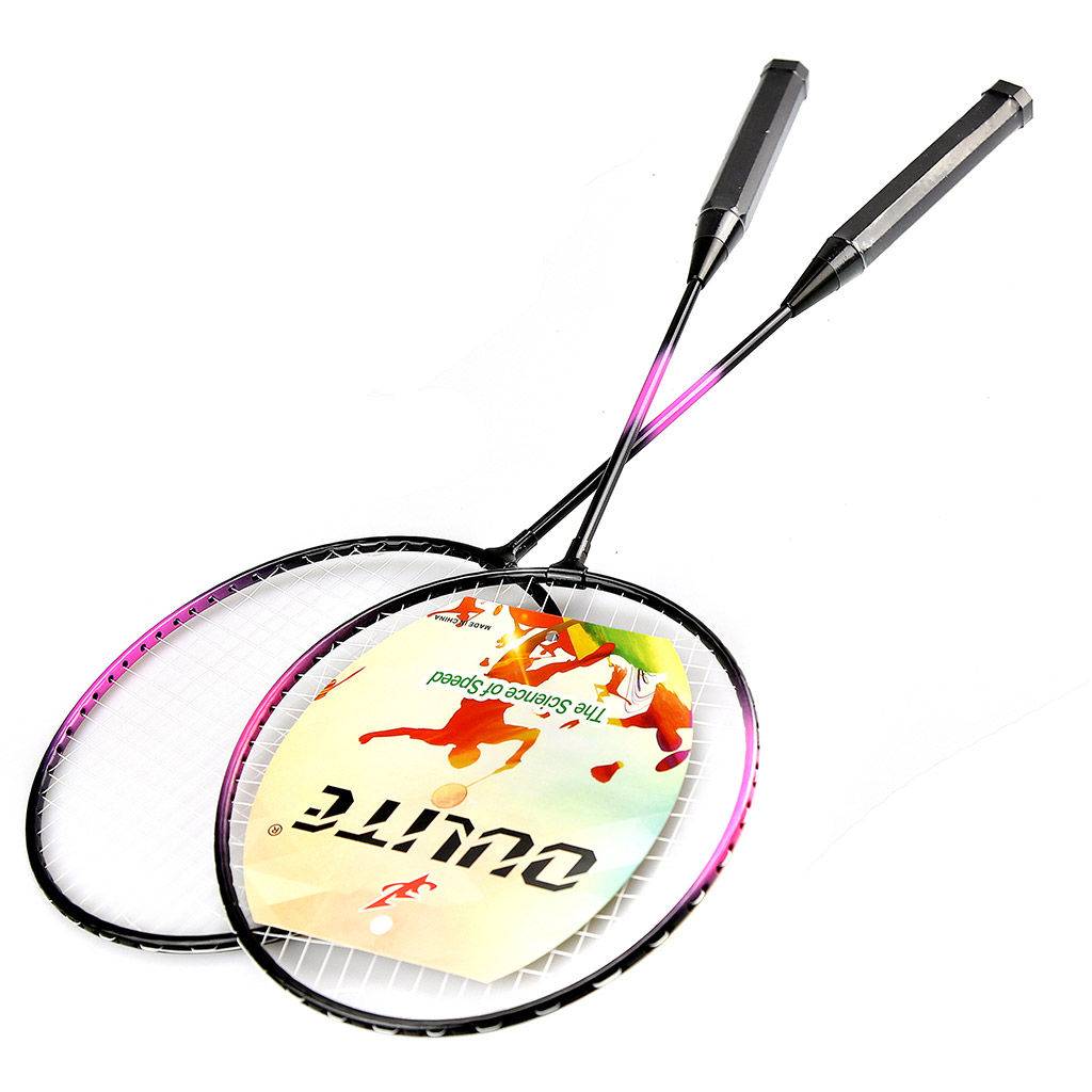 Ракетка для бадминтона 62х21см, набор 2 штуки, в сумке спанбонд/сетка-полиэстер, на молнии, с ремешком, цвета микс (Китай) - Домашняя мода фото 2