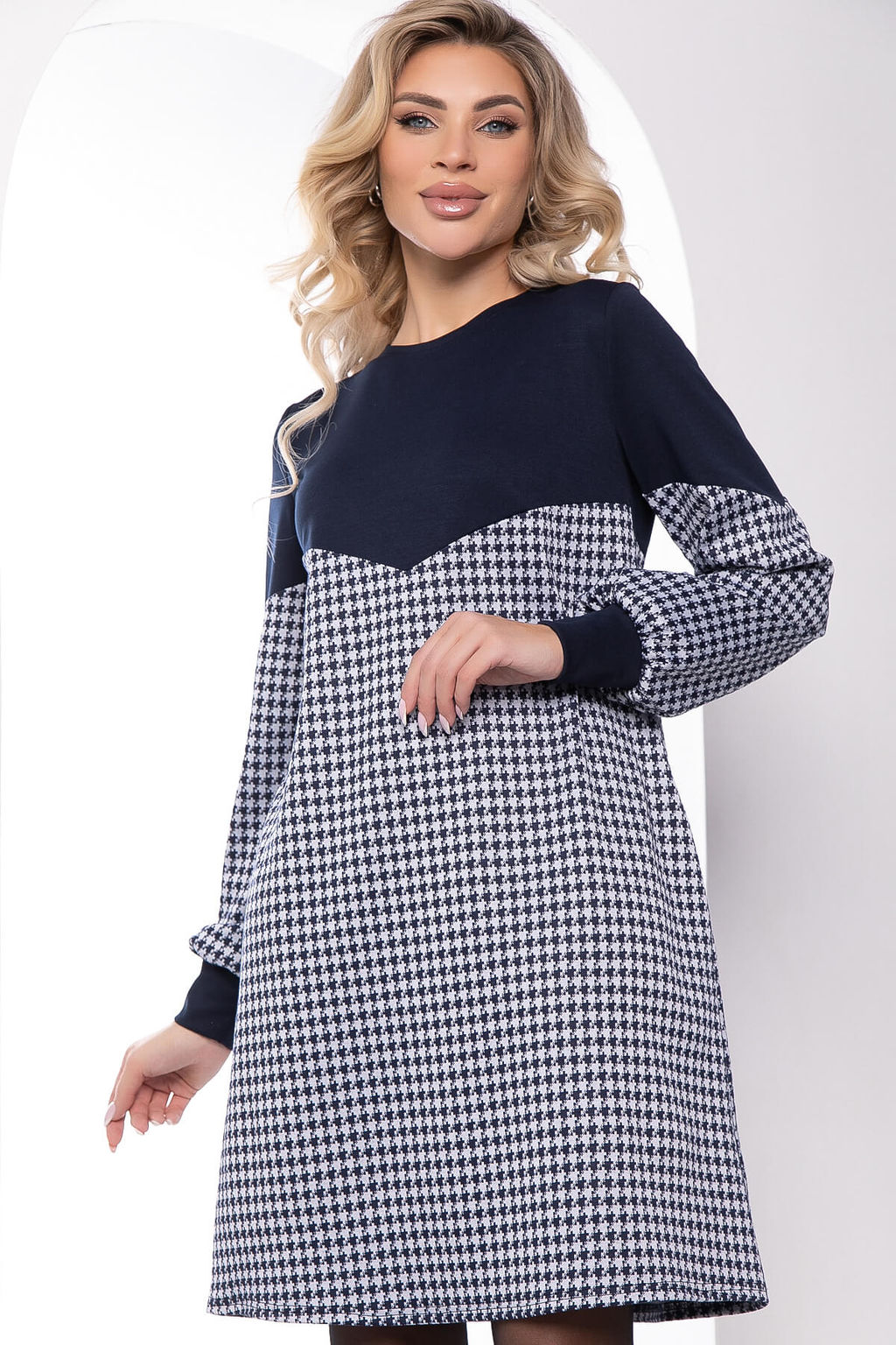 Платье Игра на контрасте (блю) П7946 - Lt collection фото 7