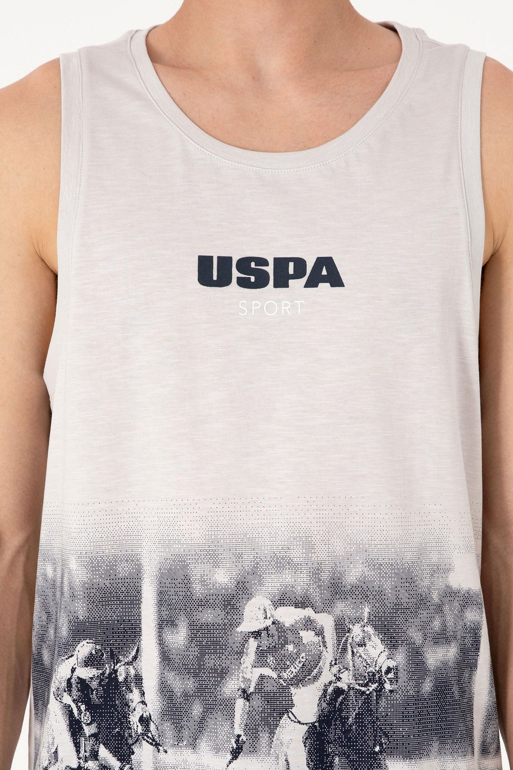 Erkek Regular Fit Bisiklet Yaka A__k Gri Ti__rt Sepette S_rpriz _ndirim - U.s. polo assn фото 6