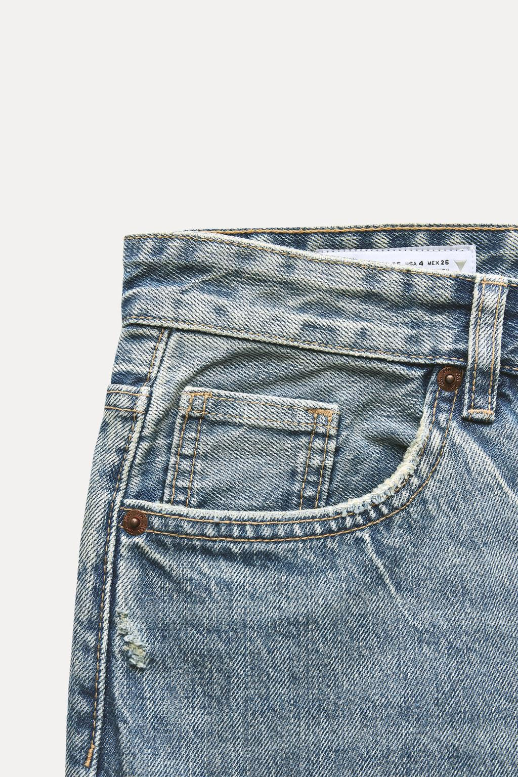 TRF RELAXED-FIT MID-RISE JEANS - Zara фото 4
