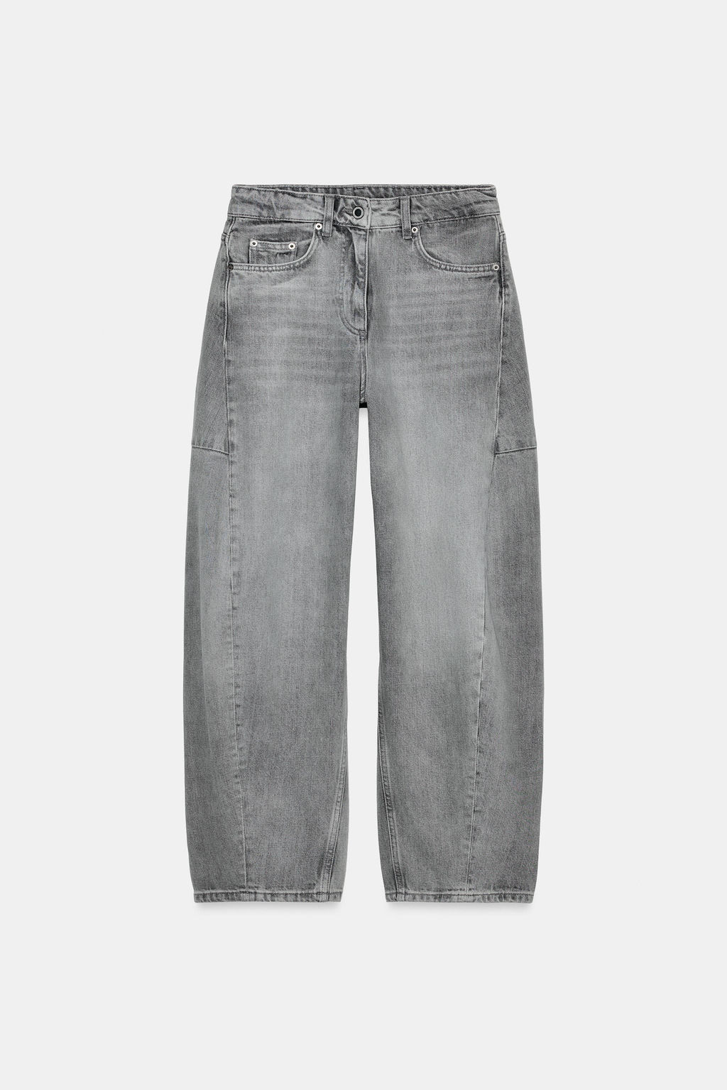 JEANS ZW COLLECTION ANKLE BALLOON TIRO MEDIO / Gris - Zara фото 6