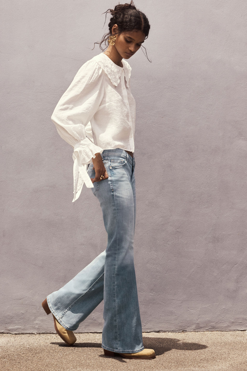 Flared Leg Ultra Low Waist Jeans - H&m фото 4