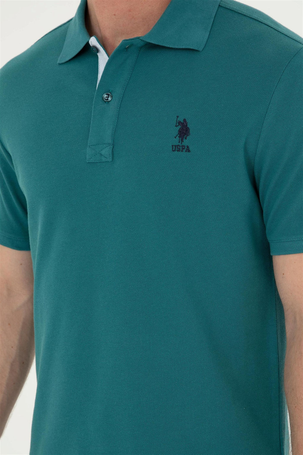 U. S. Polo Assn / Мужская темно-зеленая базовая футболка - U.s. polo assn фото 7