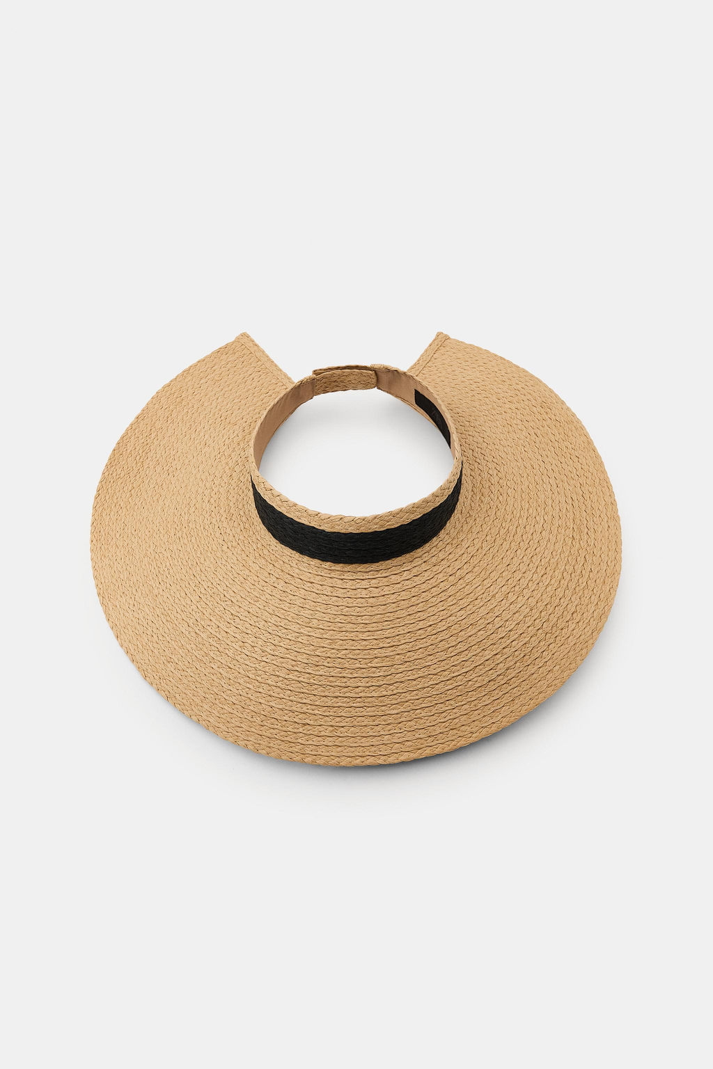 VISOR TRENZADO CINTA CONTRASTE / Beige claro - Zara фото 4