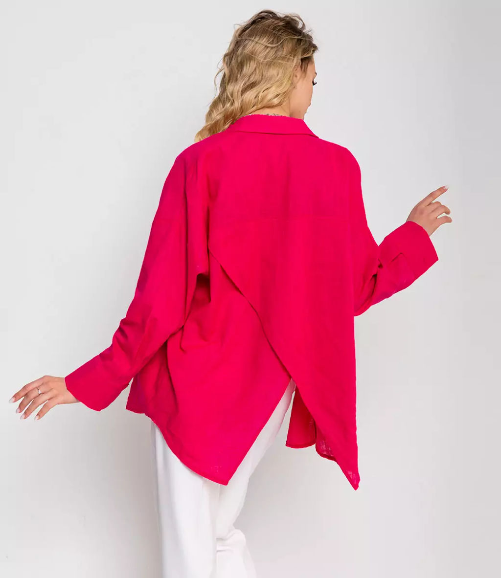 Рубашка #ОБШ1458, малиновый - Dommod фото 5