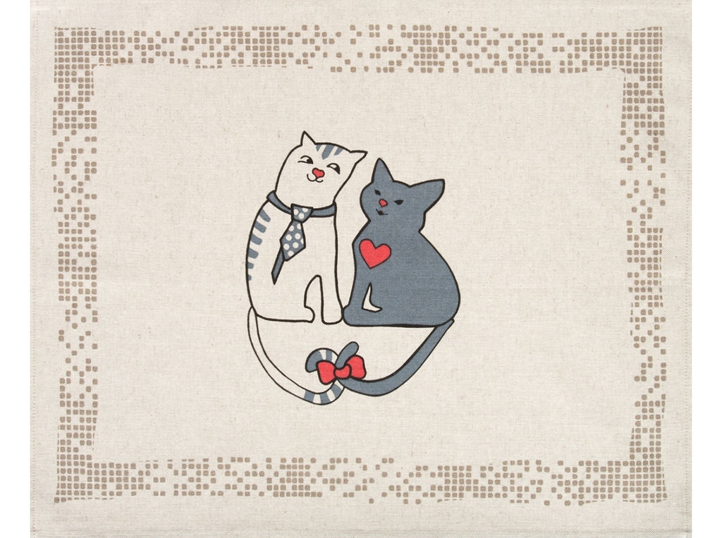 Полотенце 24С111-ШР/р.п./к. 46*60 "Коты-2" цв. 1 рис. 1021 (№2)