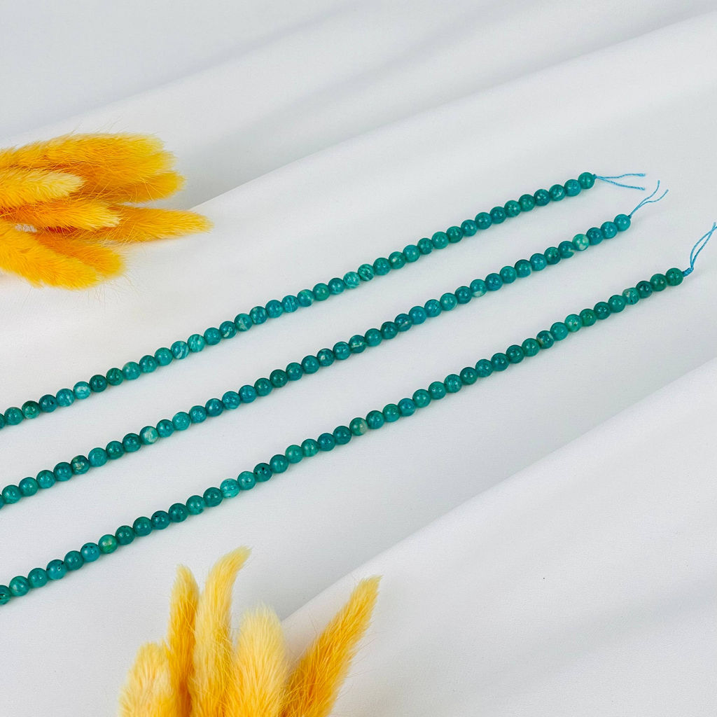 Бусины для украшений из Амазонита (70 бусин) 39 см