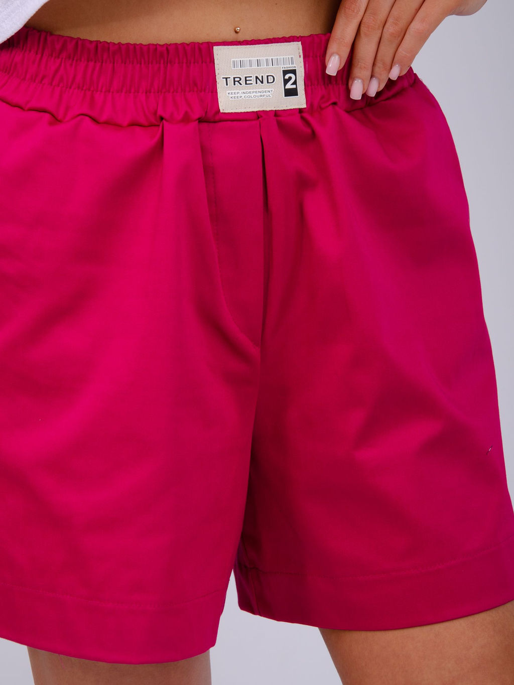Шорты Сати, сатин хлопок 97% - Малина фото 13