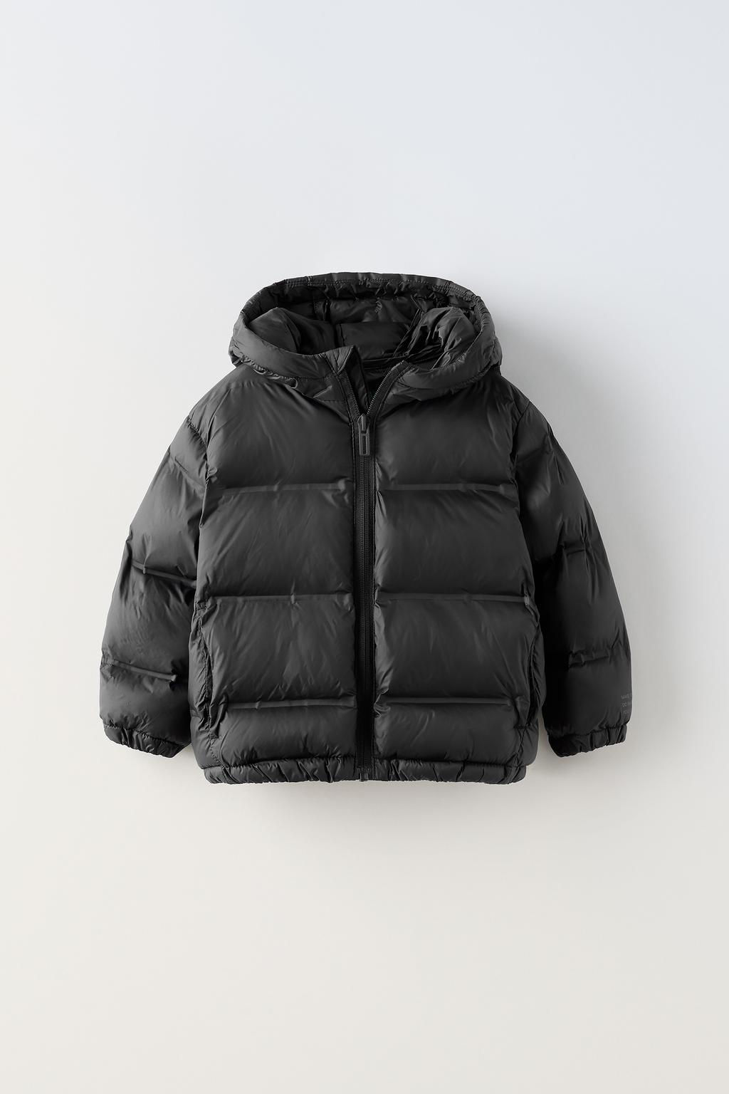 WATER-REPELLENT HOODED PUFFER JACKET - Zara фото 6