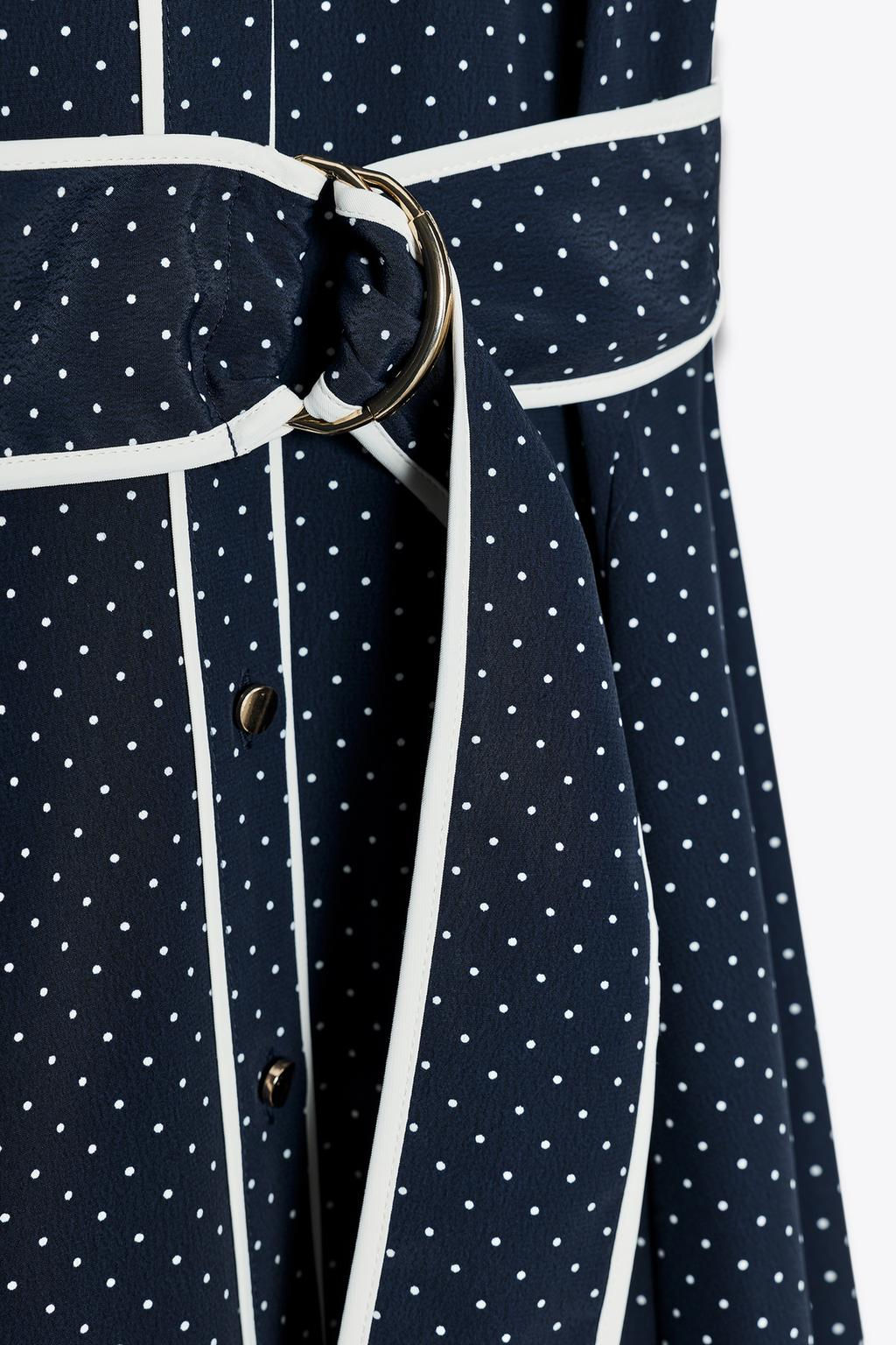 POLKA DOT MIDI DRESS - Zara фото 7