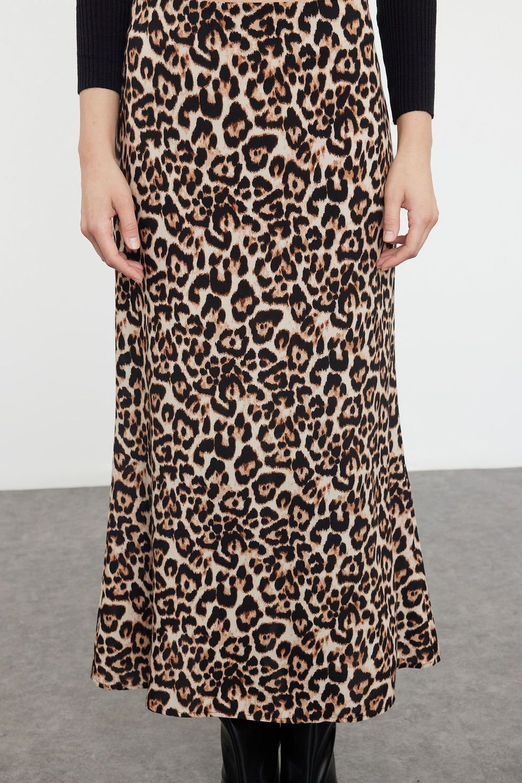 TRENDYOLMILLA Cok Renkli Leopar Animal Desenli Maxi Boy Dokuma Etek TWOAW25ET00030 фото 8