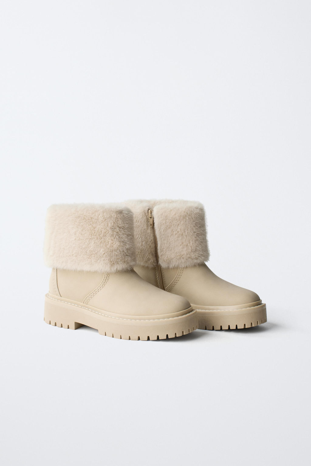 FAUX FUR ANKLE BOOTS - Zara фото 2