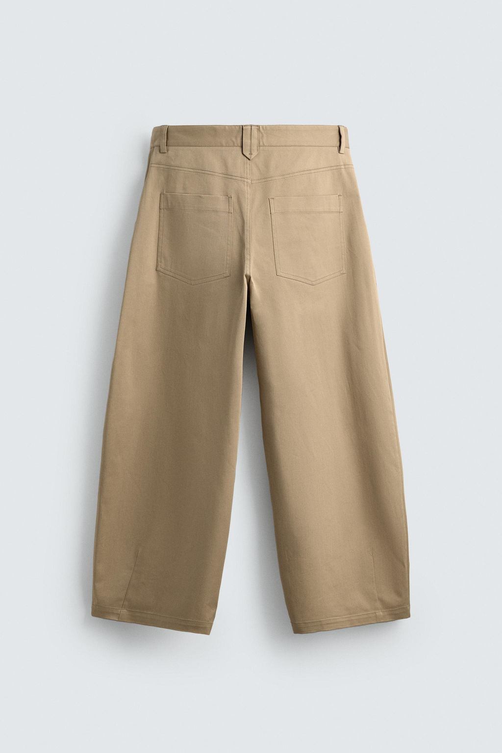 PANTAL?N WIDE FIT CROPPED / Beige - Zara фото 9