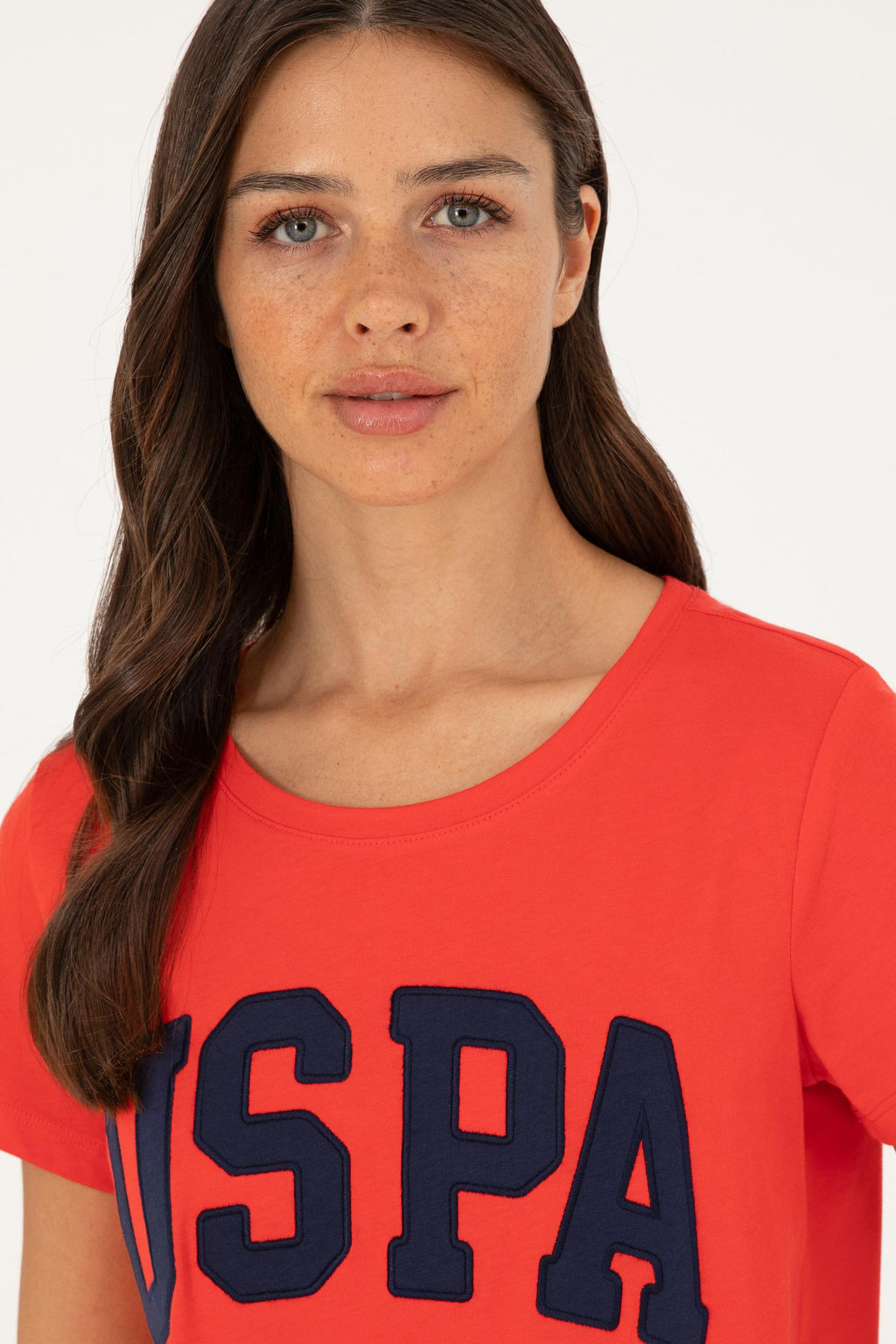 Женская красная базовая футболка - U.s. polo assn фото 2
