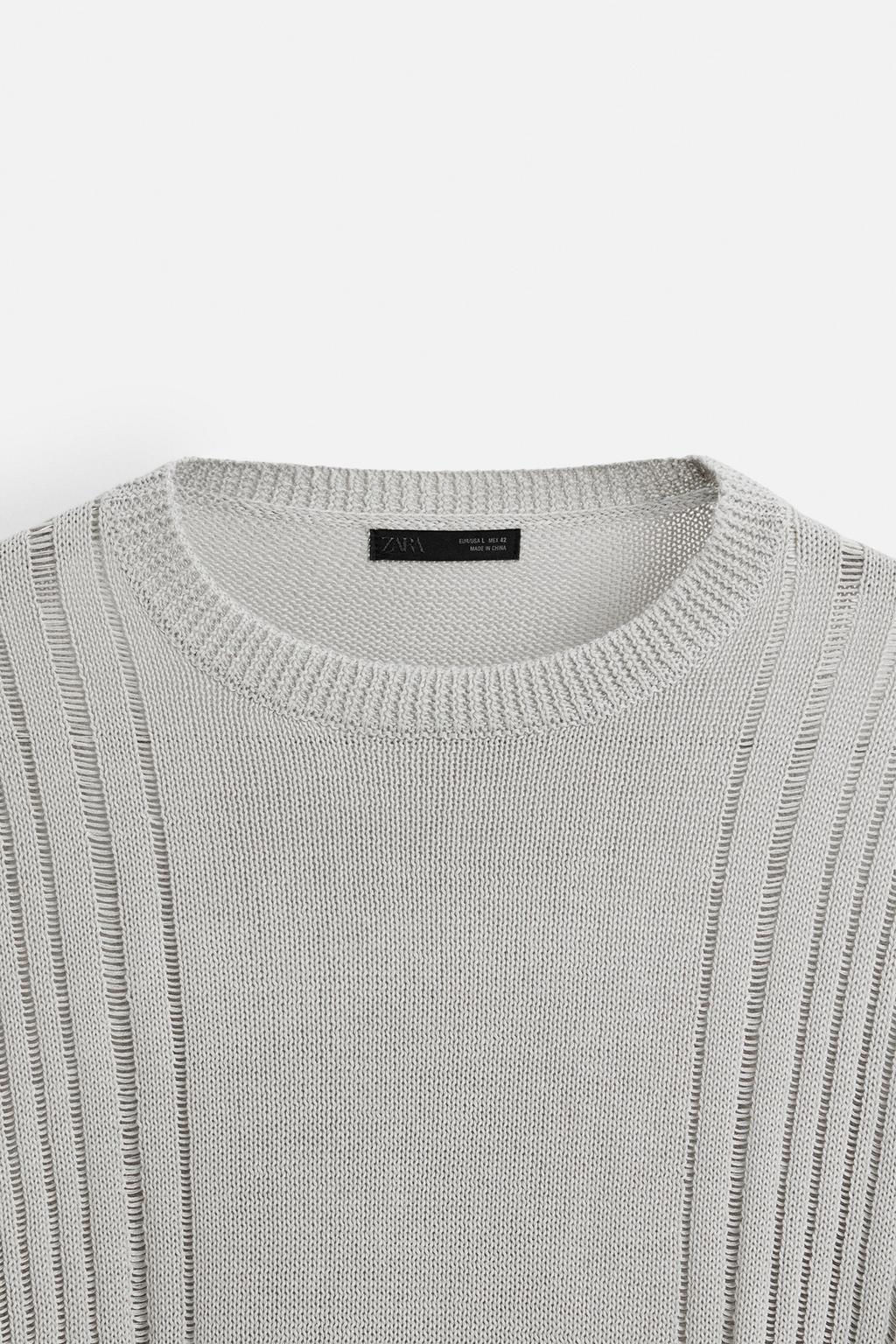 OPEN KNIT TEXTURED SWEATER - Zara фото 9