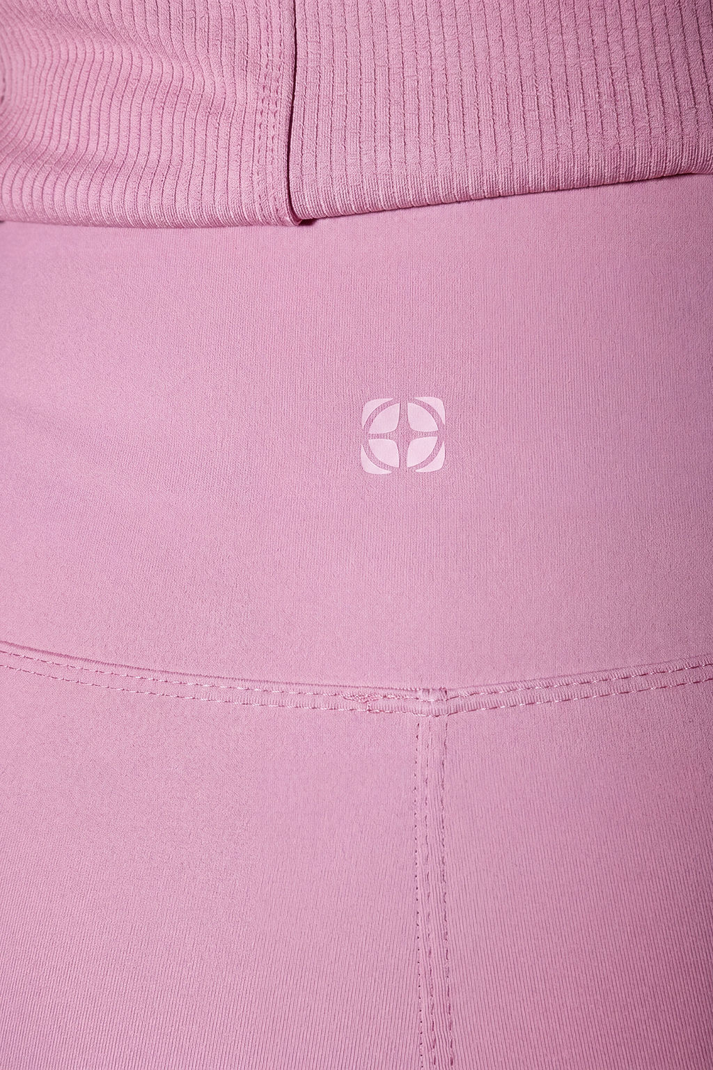 Pembe Soft F?rcal? Kumas Reflektor Bask? Detayl? Tam Boy Orme Spor Tayt THMAW25TY00020