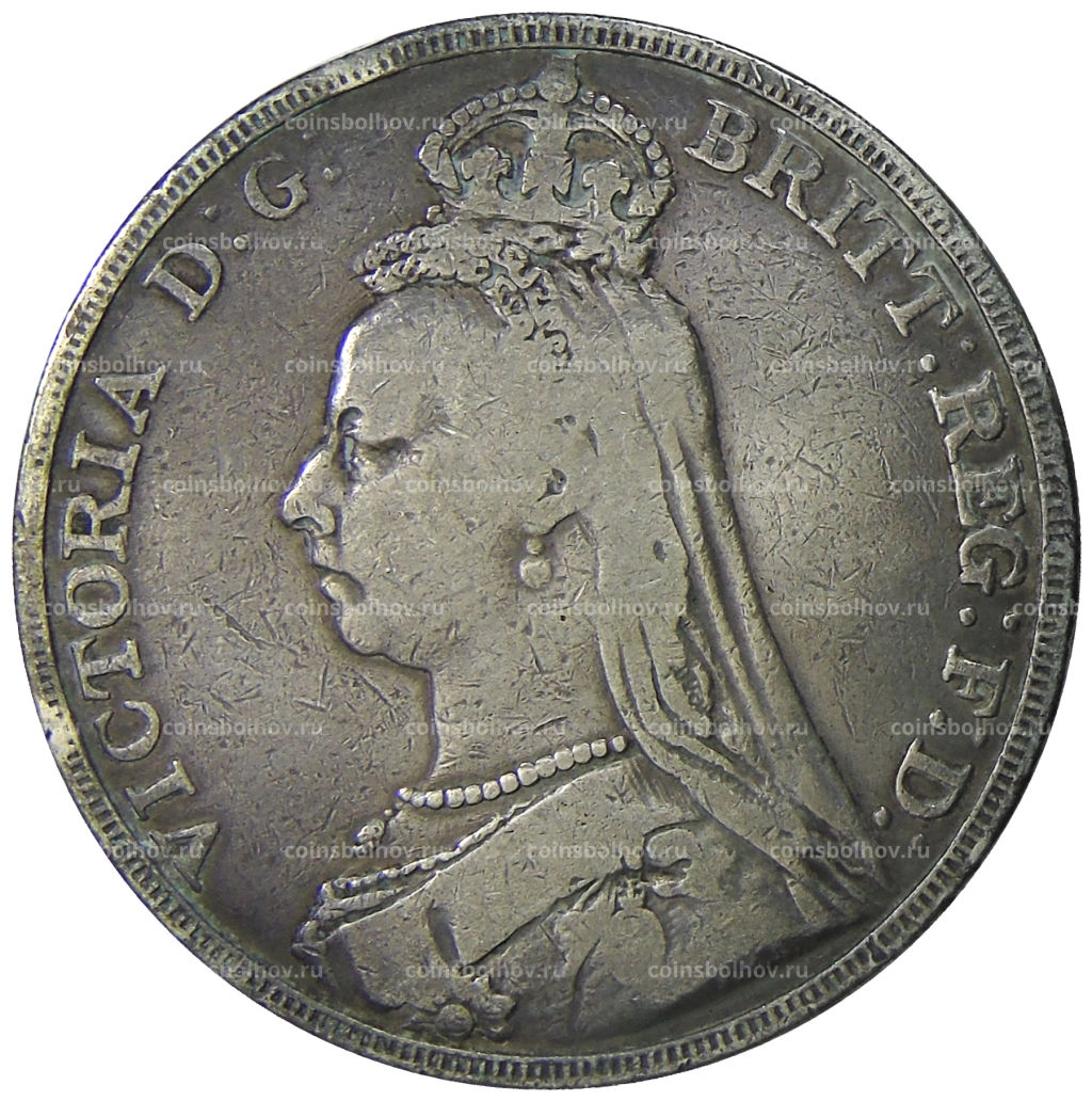 Монета 1 крона 1892 года Великобритания
