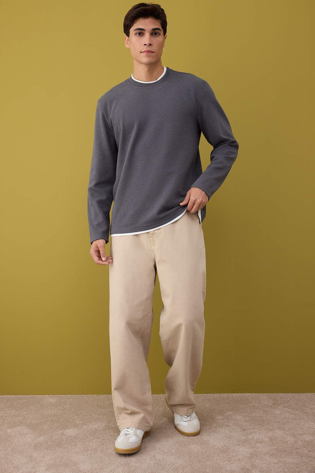 TRENDYOL MAN Mavi Regular/Normal Kesim Sweatshirt TMNAW22SW0658 - Trendyolmilla фото 12