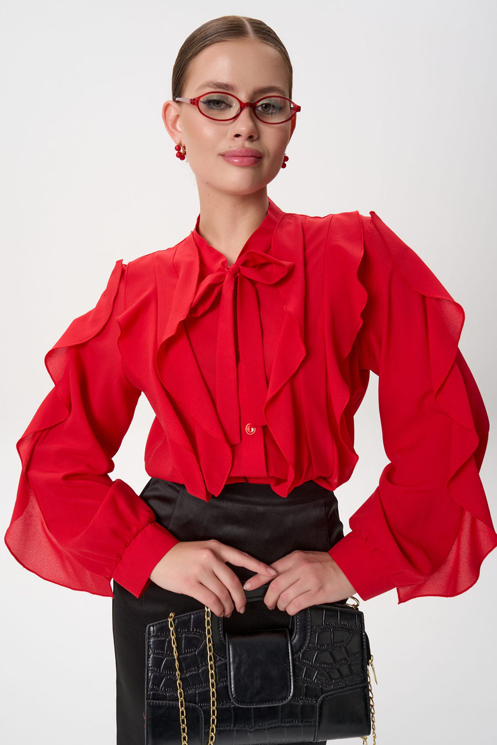Рубашка Кристл (красный) - Эльза фото 31