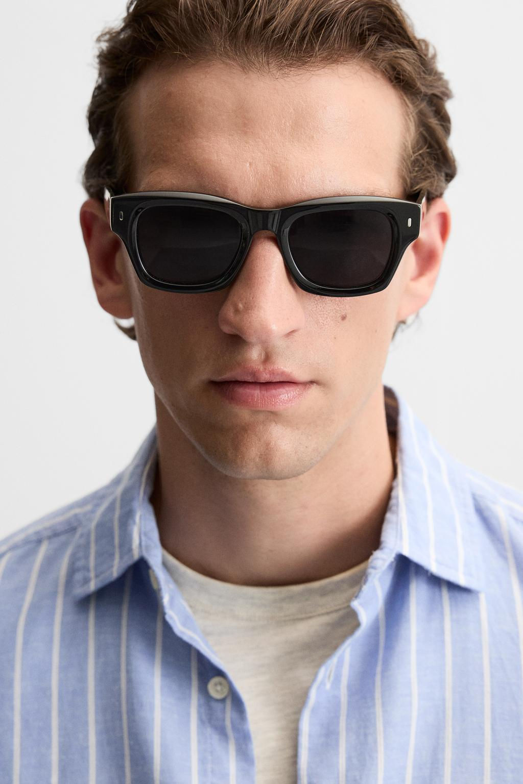 STRIPED COTTON - LINEN SHIRT - Zara фото 2