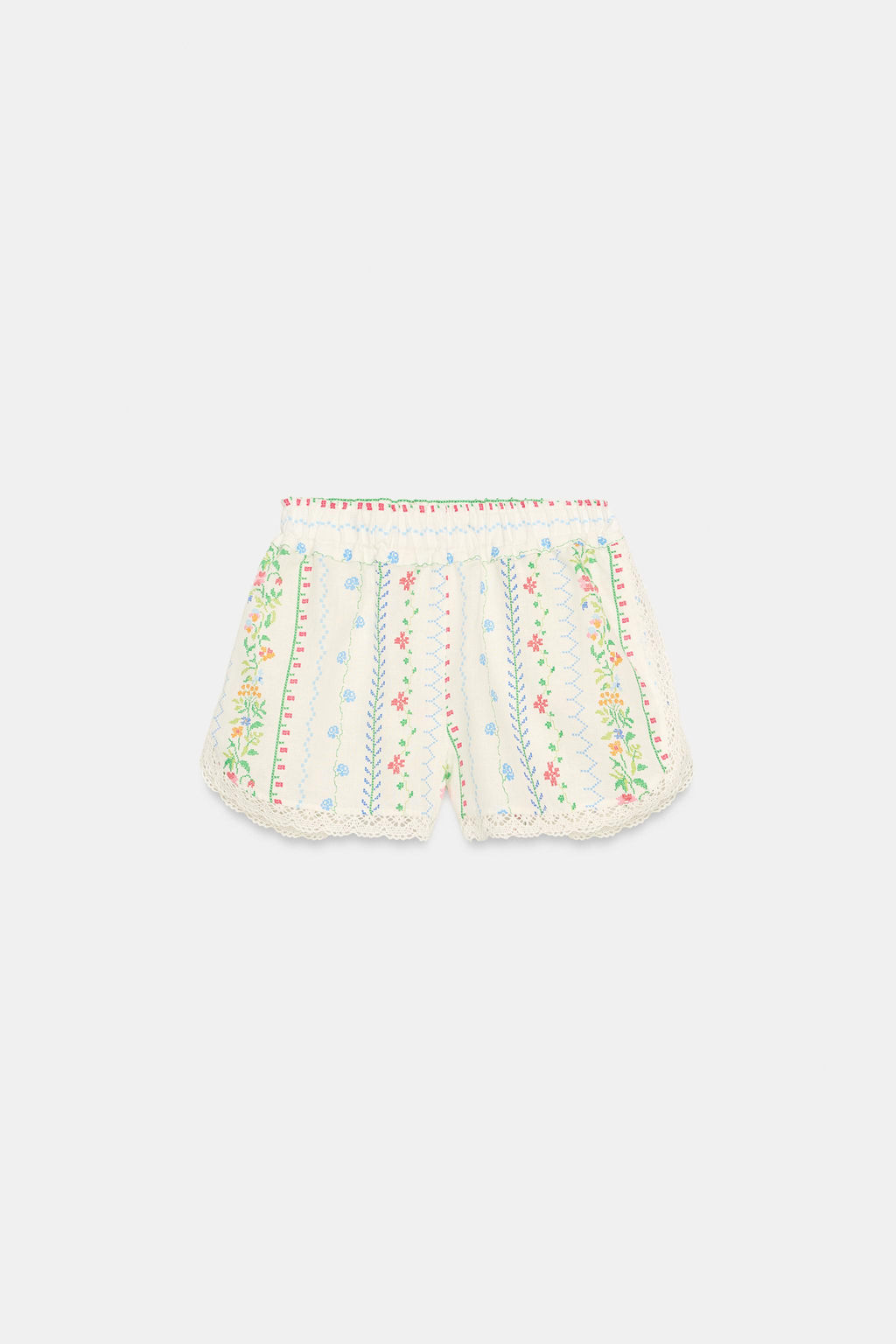 SHORTS ESTAMPADO PUNTILLA / Multicolor - Zara фото 7
