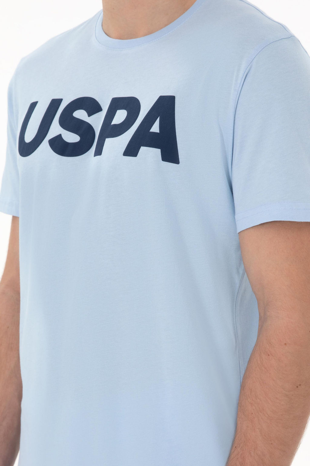 Erkek Regular Fit Bisiklet Yaka A__k Mavi Basic Ti__rt Sepette S_rpriz _ndirim - U.s. polo assn фото 7