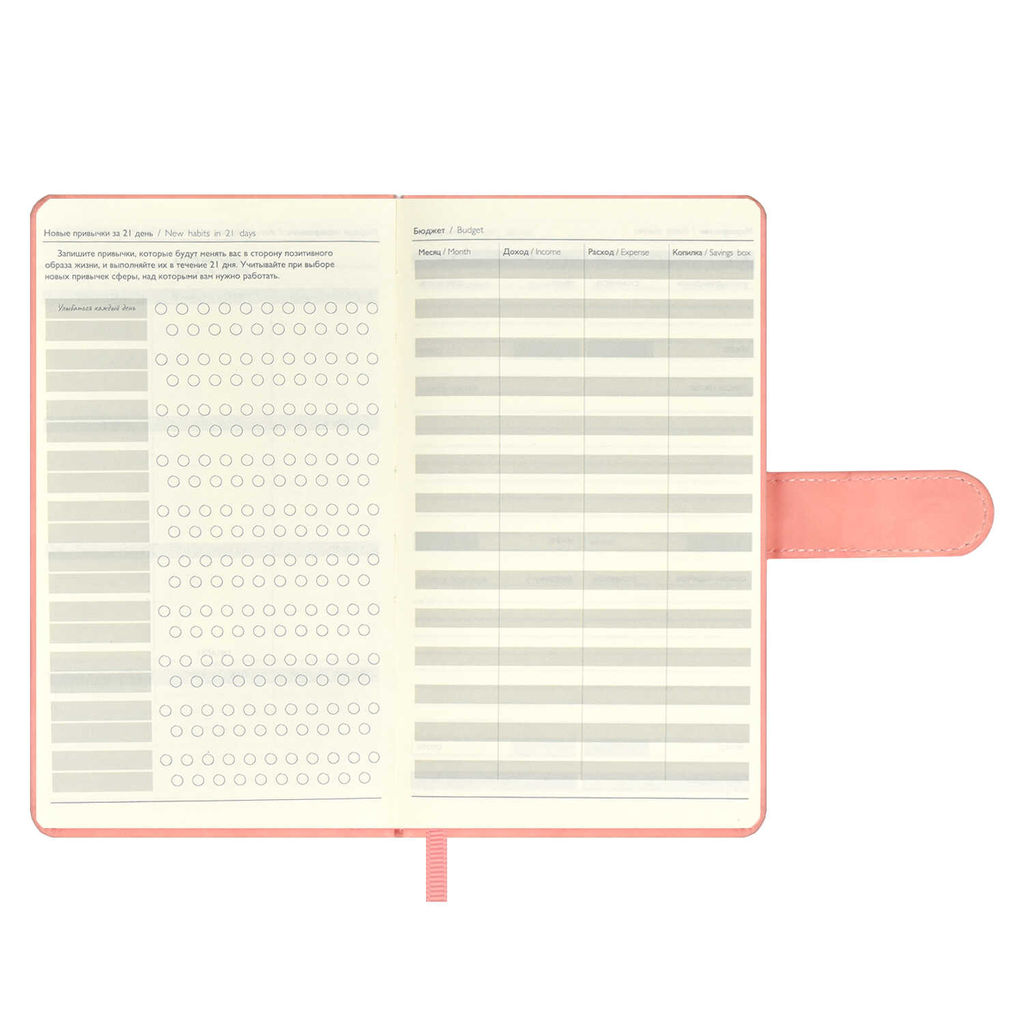 Ежедневник недатированный ESCALADA, А6+, 120 л., арт. 64038/ 20 БЕЙБИСКИН РОЗОВЫЙ  фото 7