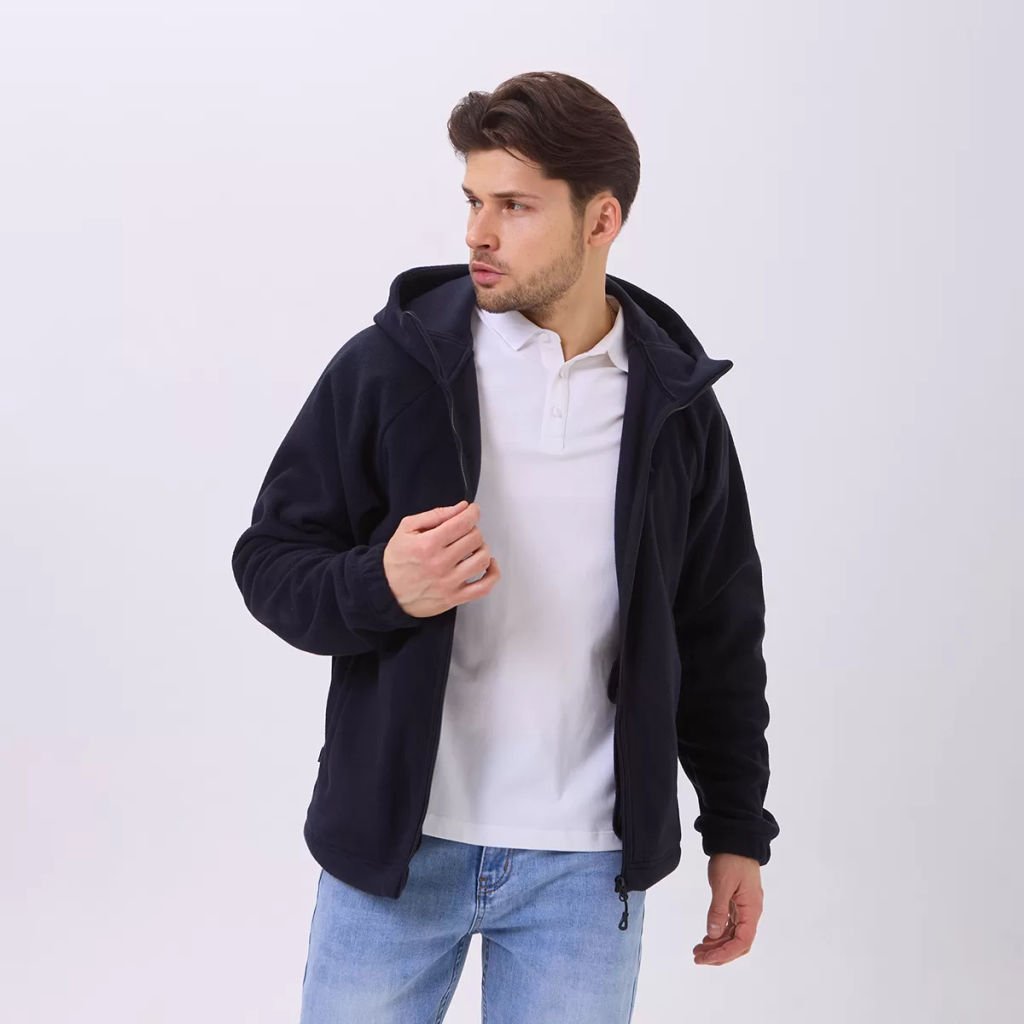 RODOS Толстовка на молнии мужская флис М-322 Черный  фото 24