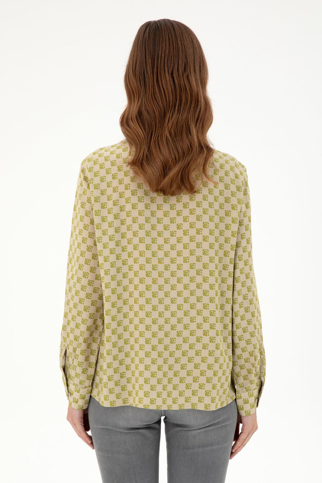 Женская рубашка цвета хаки с длинным рукавом светлого цвета Неожиданная скидка в корзине - U.s. polo assn фото 5