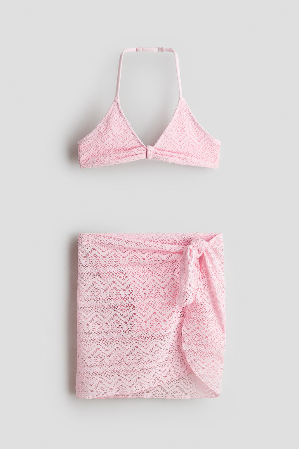 Conjunto de ba?o de 3 piezas efecto crochet