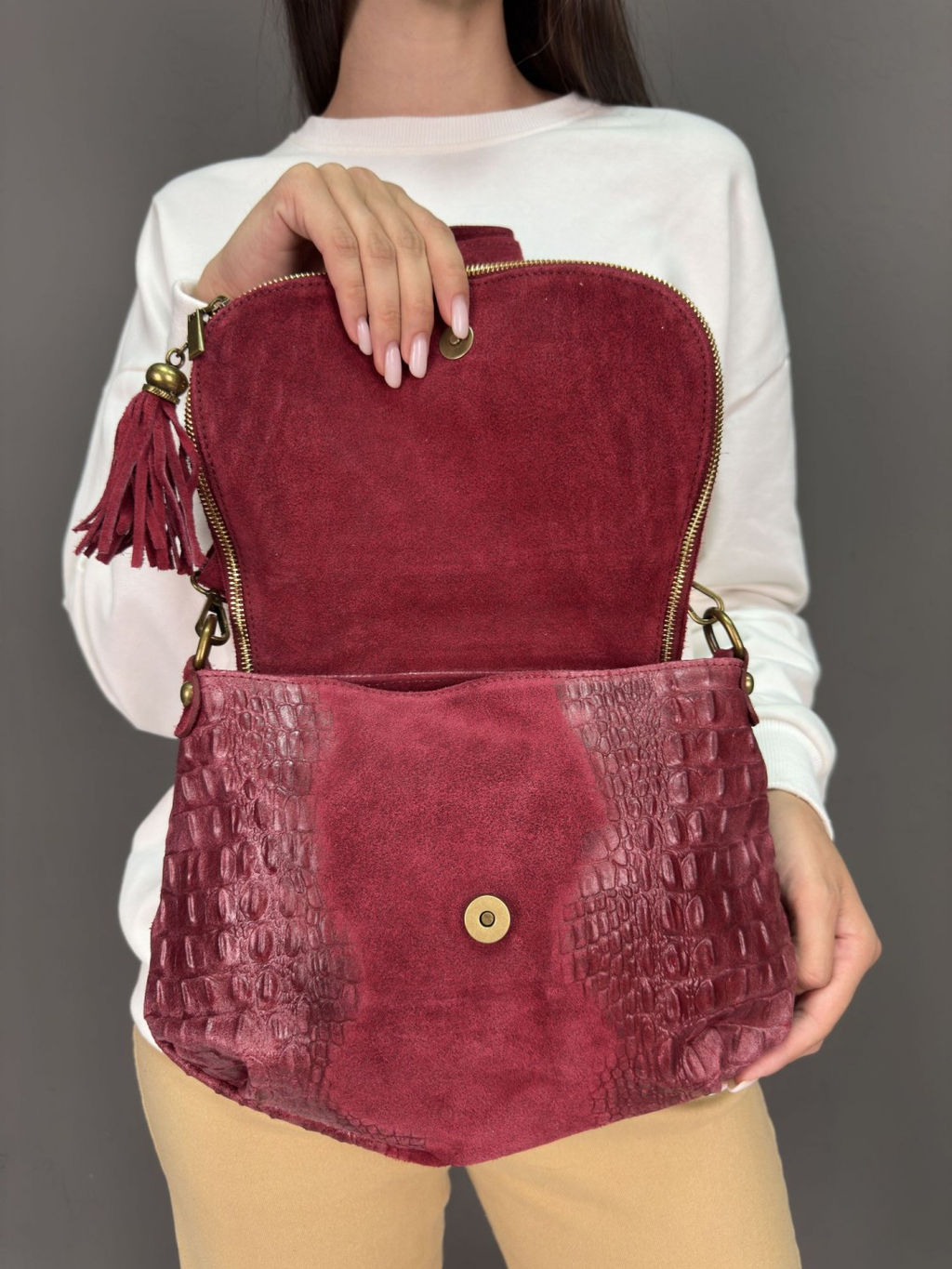 Сумка женская из телячьей кожи - Sefaro фото 8