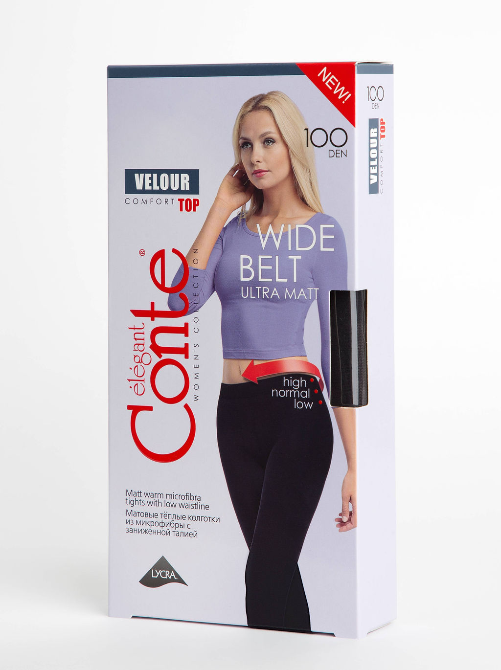 Колготки теплые CONTE Матовые колготки VELOUR TOP 100 Lycra® anthracite - Conte elegant фото 4