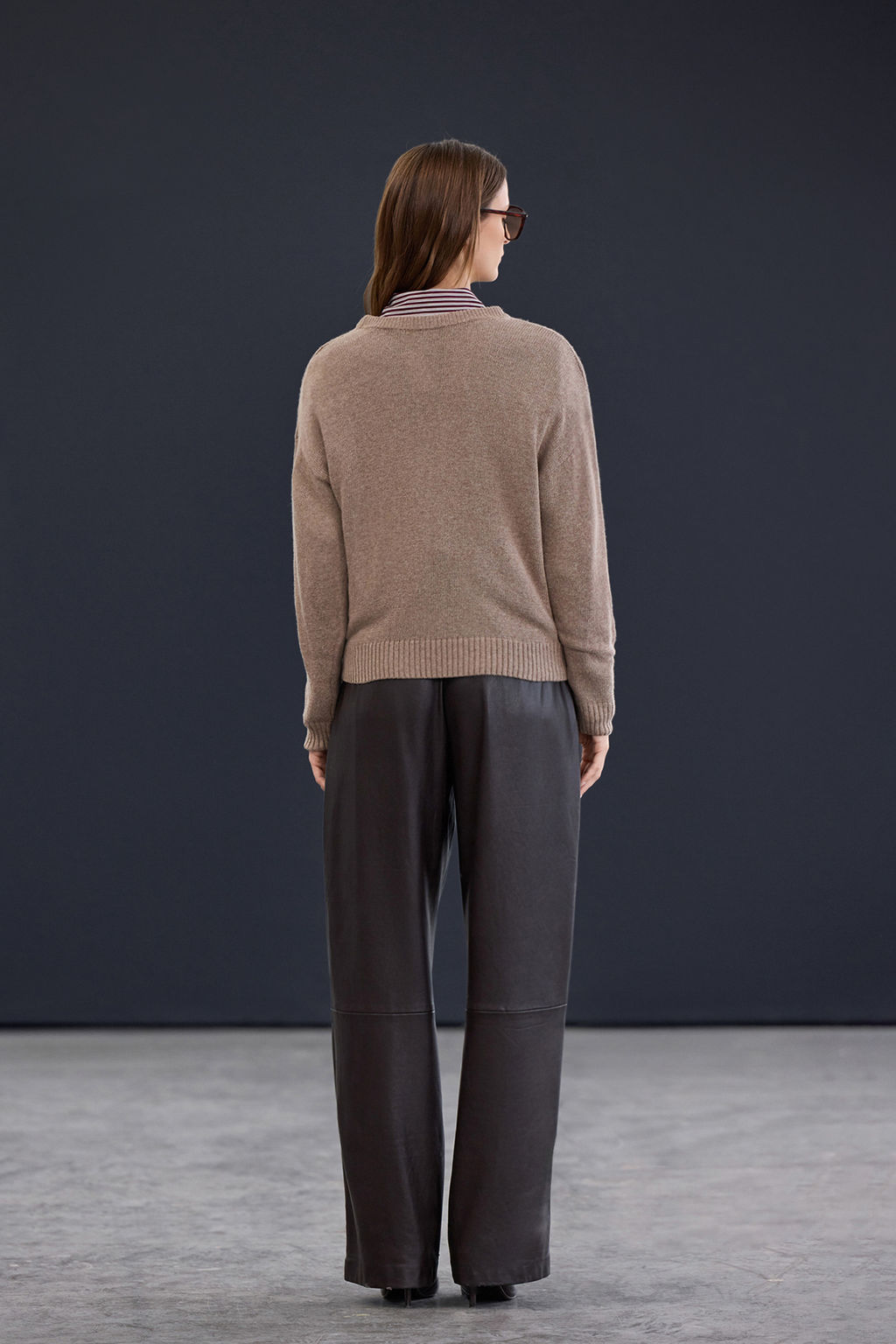 Trendyol Studio Kahverengi Kasmir Kar?s?ml? Bisiklet Yaka Triko Kazak TWOAW26KZ00251 - Trendyolmilla фото 4