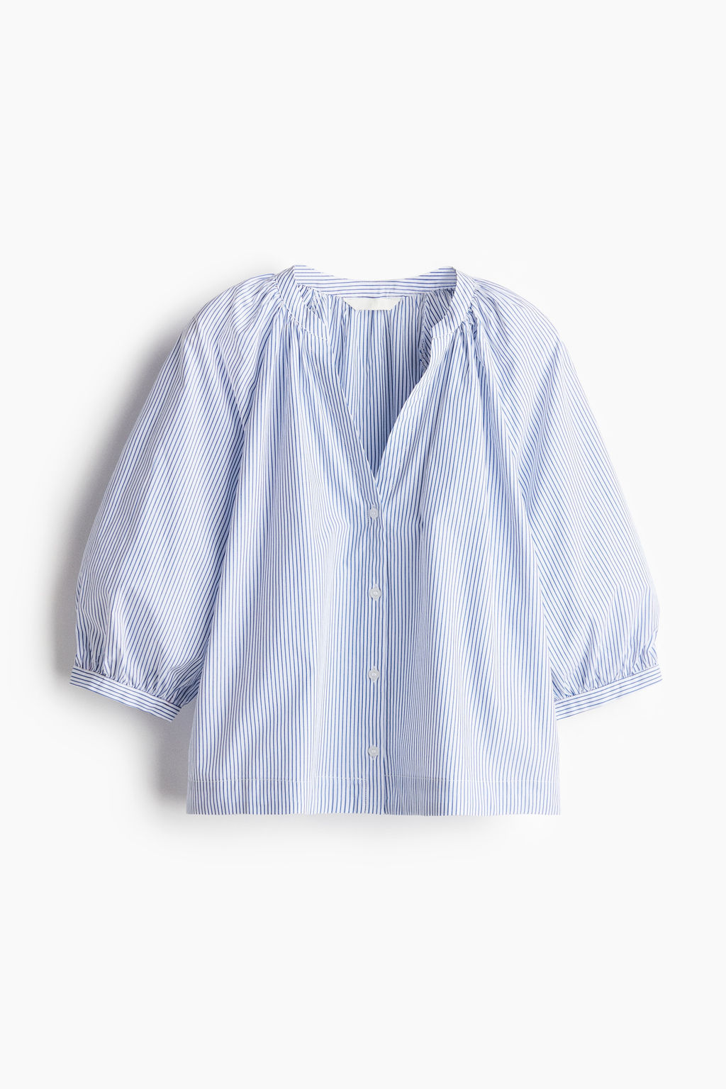 Blusa de popelina con mangas globo - H&m фото 4