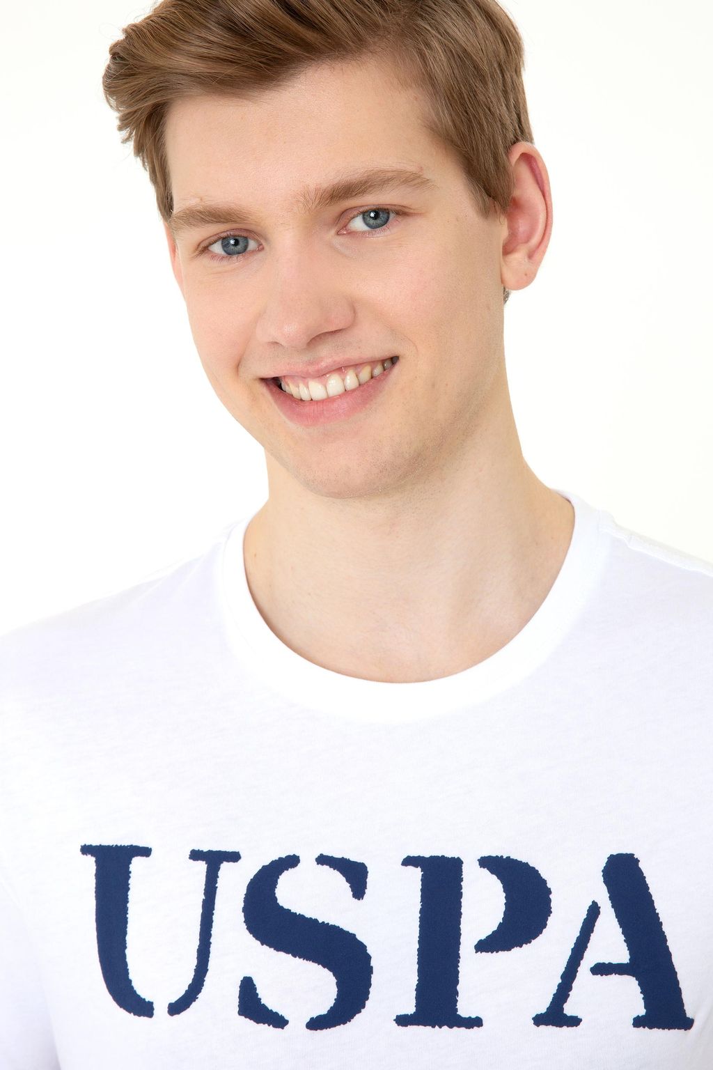 Мужская белая футболка с круглым вырезом Basic - U.s. polo assn фото 3